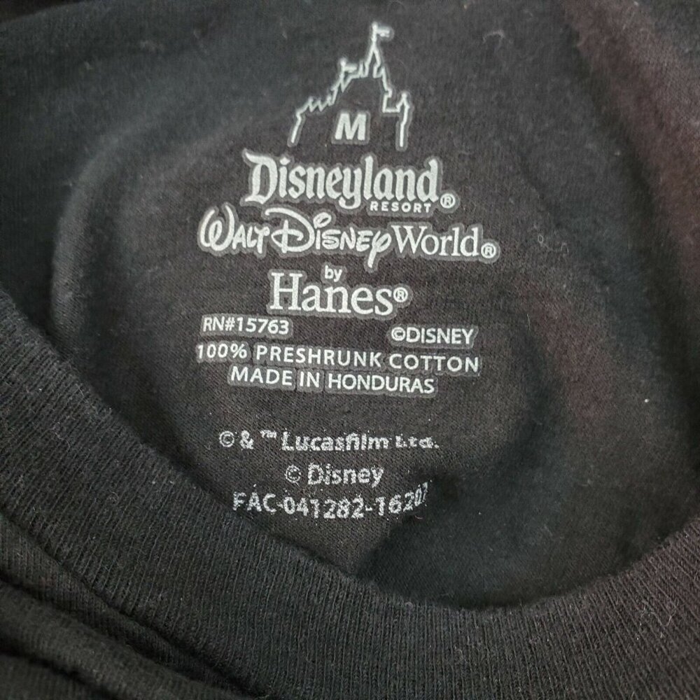 Disneyland Resort By Hanes Men's Black Rouge One Star Wars Graphic T-Shirt Sz M - Picture 4 of 4